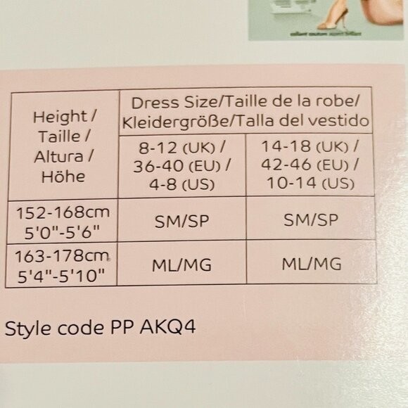 "Pretty Polly" Nylons Gloss Backseam Tights ML Nude Leg Black Backseam New - Picture 10 of 12